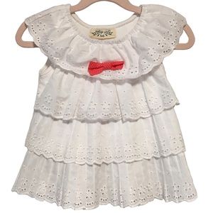Sundress eyelet emb ruffles tiered indigo soul kids 18 mo EUC Like new
